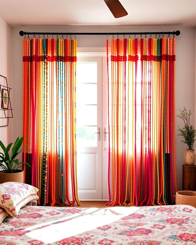colorful beaded curtains for hippie bedroom - 25 Hippie Bedroom Ideas