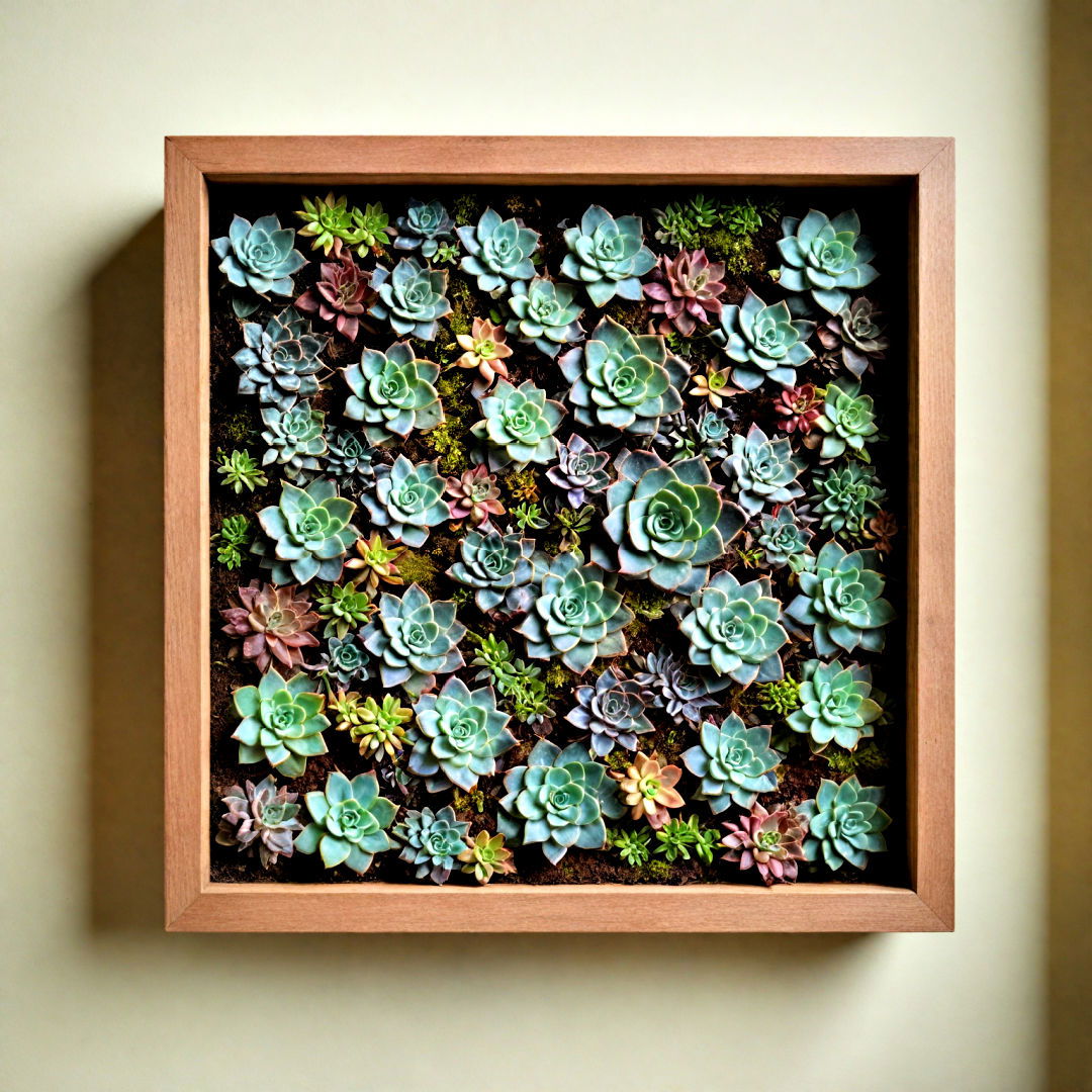 combine art and nature with picture frame - 40 Terrarium Ideas