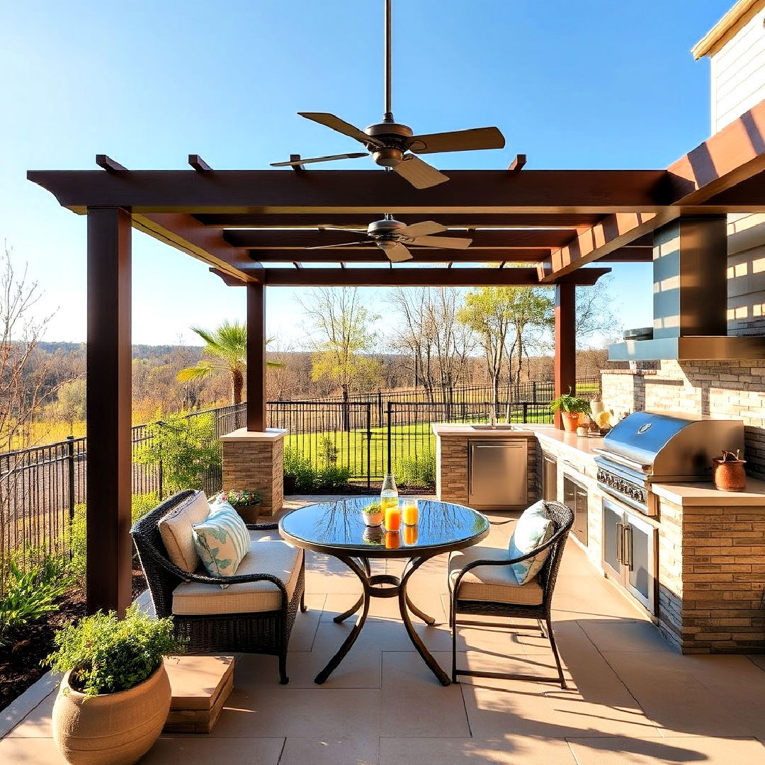 comfortable open air breakfast nook - 20 Luxury Outdoor Kitchen Ideas