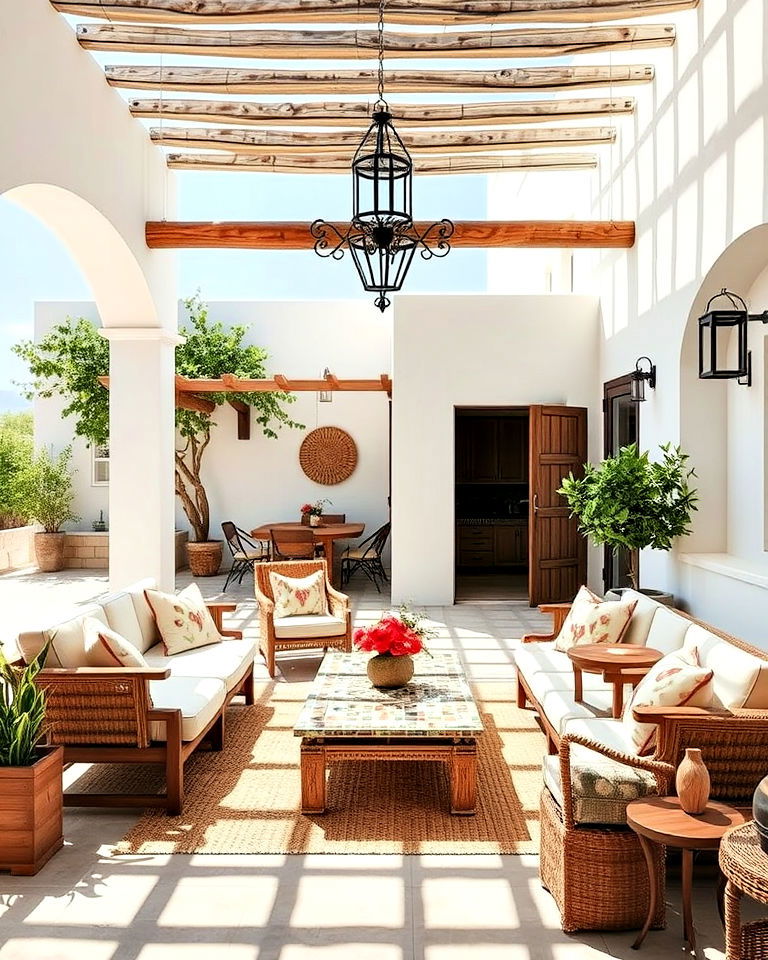 comfortable open air living space - 20 Greek Style Home Ideas