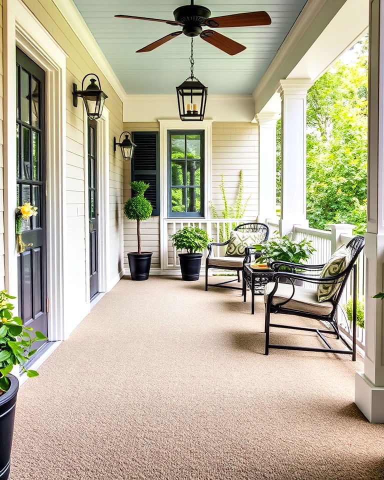 comfortable outdoor carpet for porch - 15 Porch Flooring Options