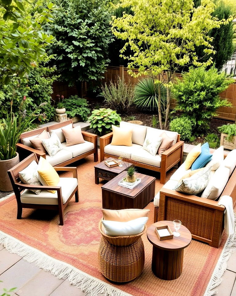 comfortable outdoor lounge area - 30 Garden Party Ideas