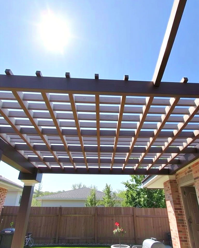 comfortable overhead pergola slats - 40 Shade Ideas