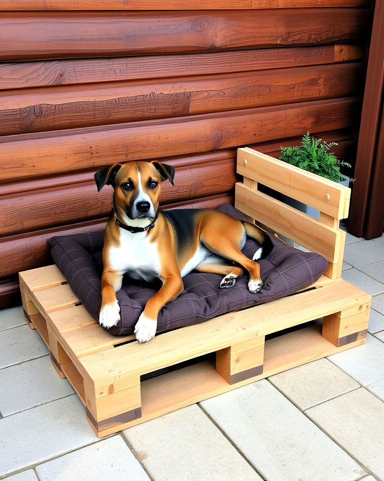 comfortable pallet dog bed - 40 Pallet Furniture Ideas