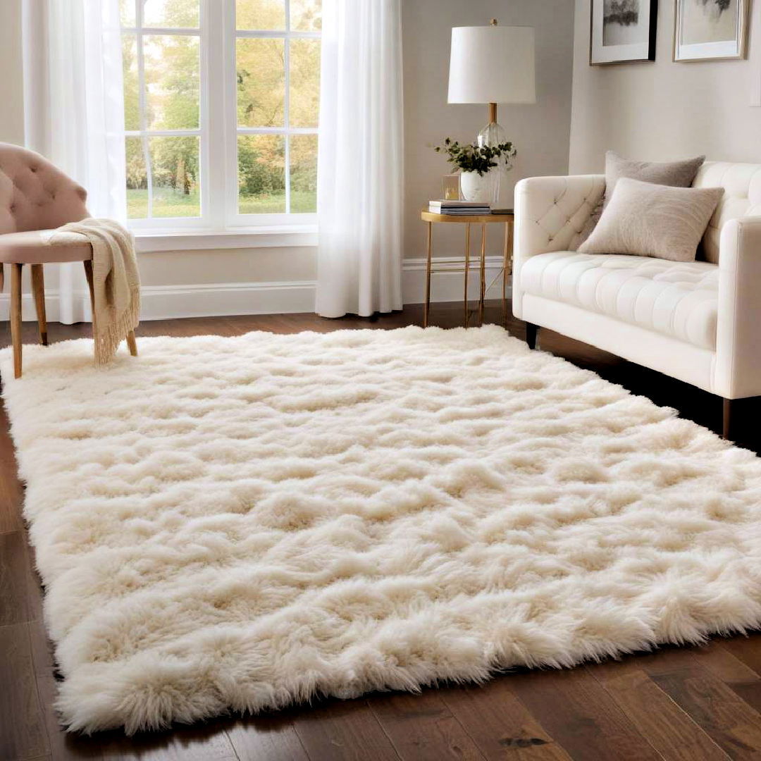 comfortable plush area rug - 15 Snug Room Ideas