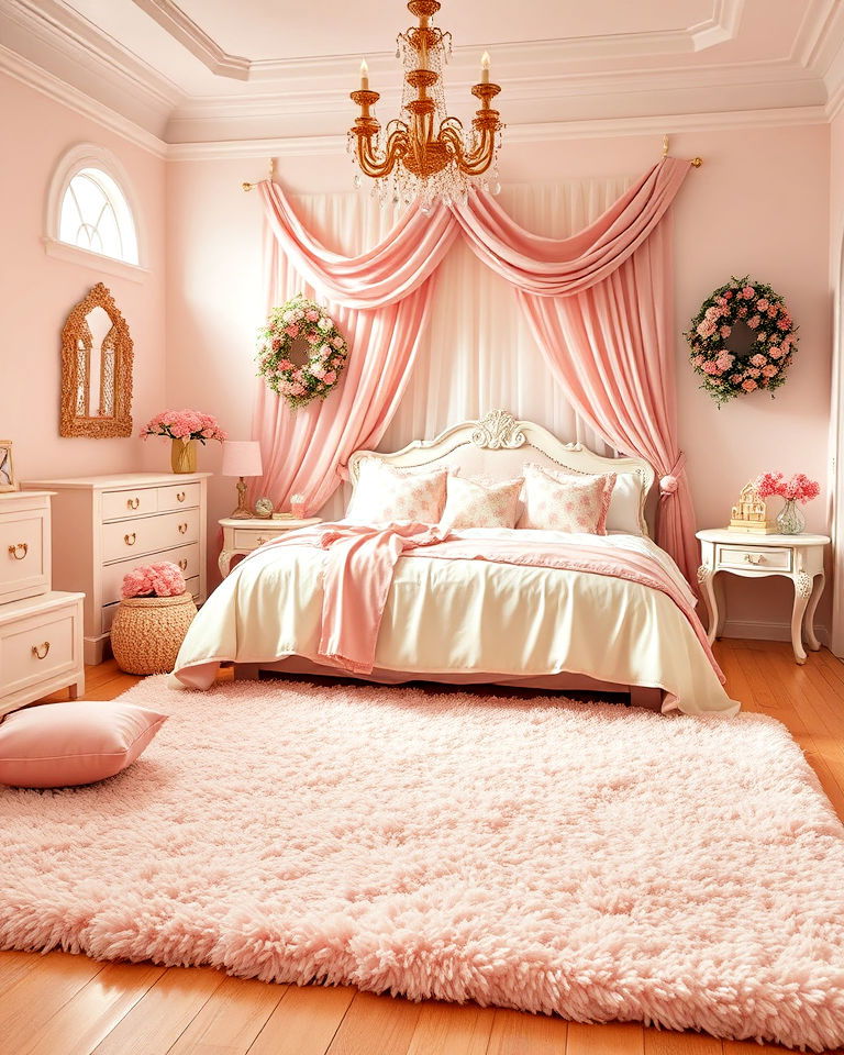 comfortable plush carpet - 25 Princess Room Ideas