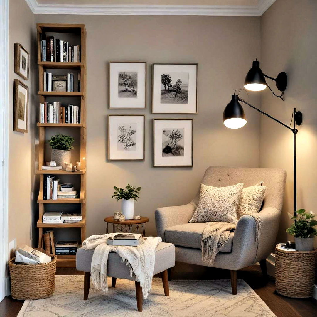 comfortable reading nook - 40 living room decor ideas