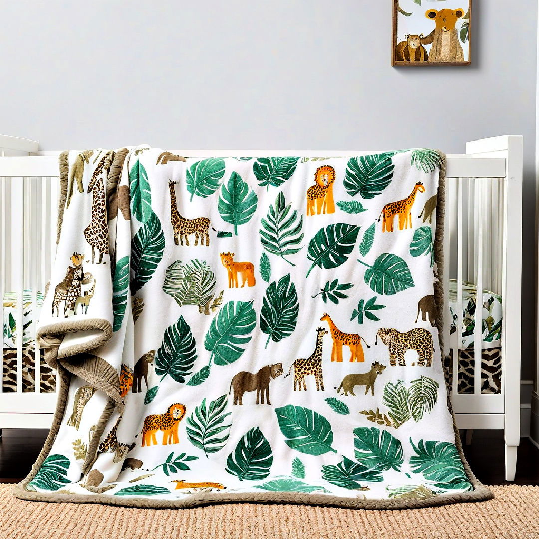 comfortable safari inspired throw blanket - 25 Safari Nursery Decor Ideas