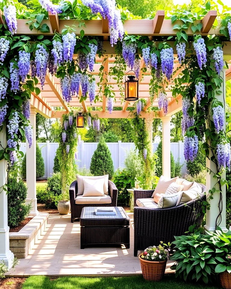 comfortable shaded pergola retreat - 25 Aesthetic Garden Ideas
