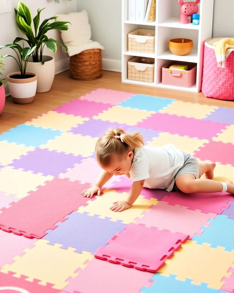 comfortable soft play mat - 40 Toddler Room Ideas