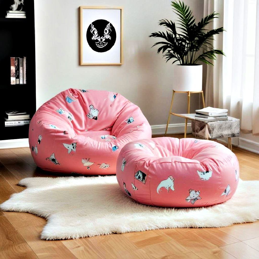 comfortable themed bean bags - 40 Anime Room Ideas