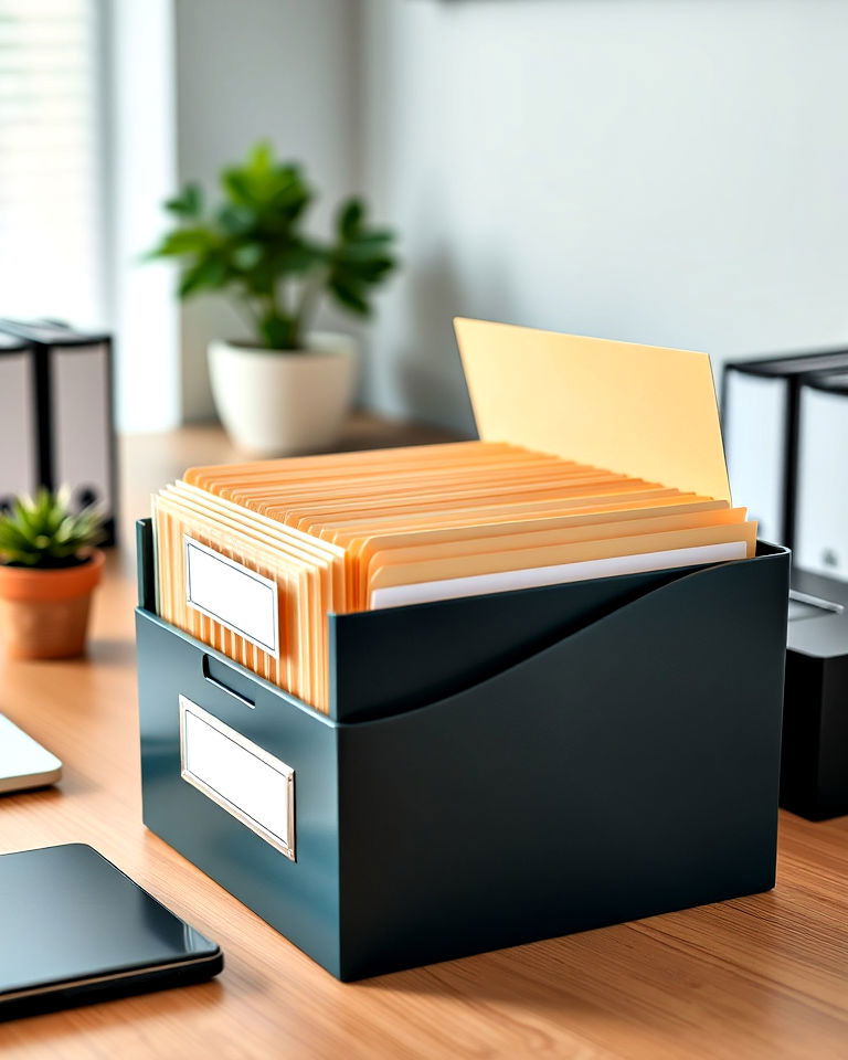 compact accordion folders - 20 Office Storage Ideas