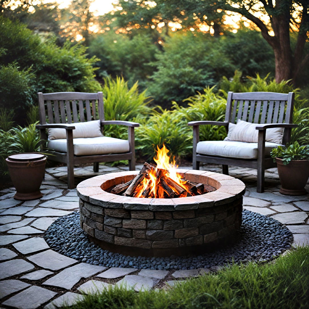 compact fire pit - 40 Small Backyard Ideas