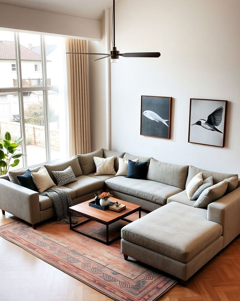 compact modular sectional layout - 30 Small Living Room Sectional Layout Ideas