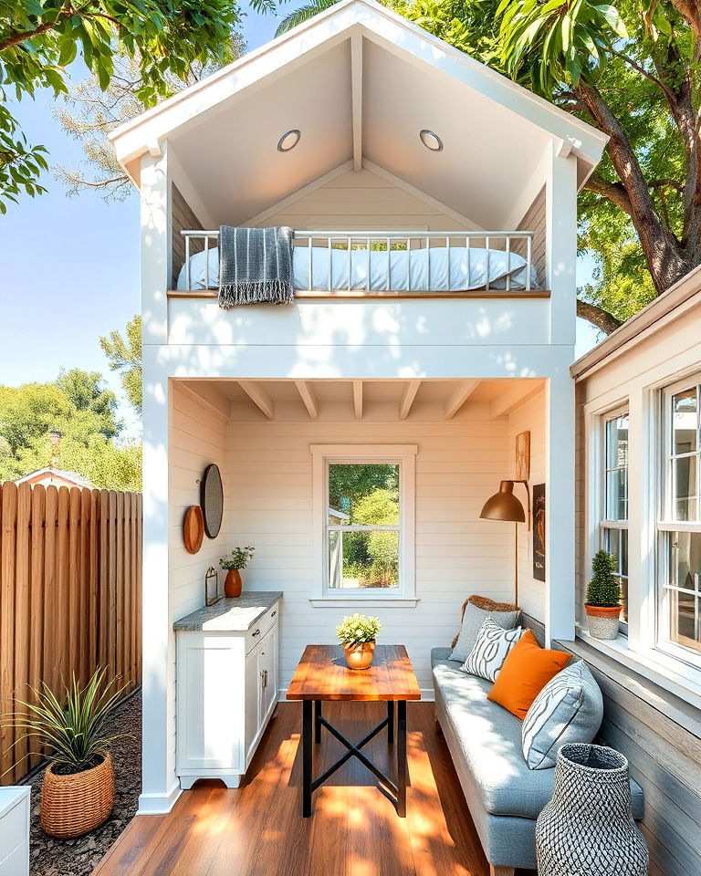 compact outhouse guest house with loft - 20 Luxury Outhouse Ideas