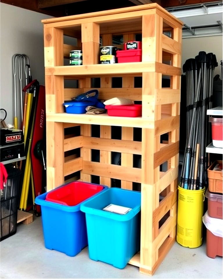 compact pallet storage cabinet - 40 Pallet Furniture Ideas