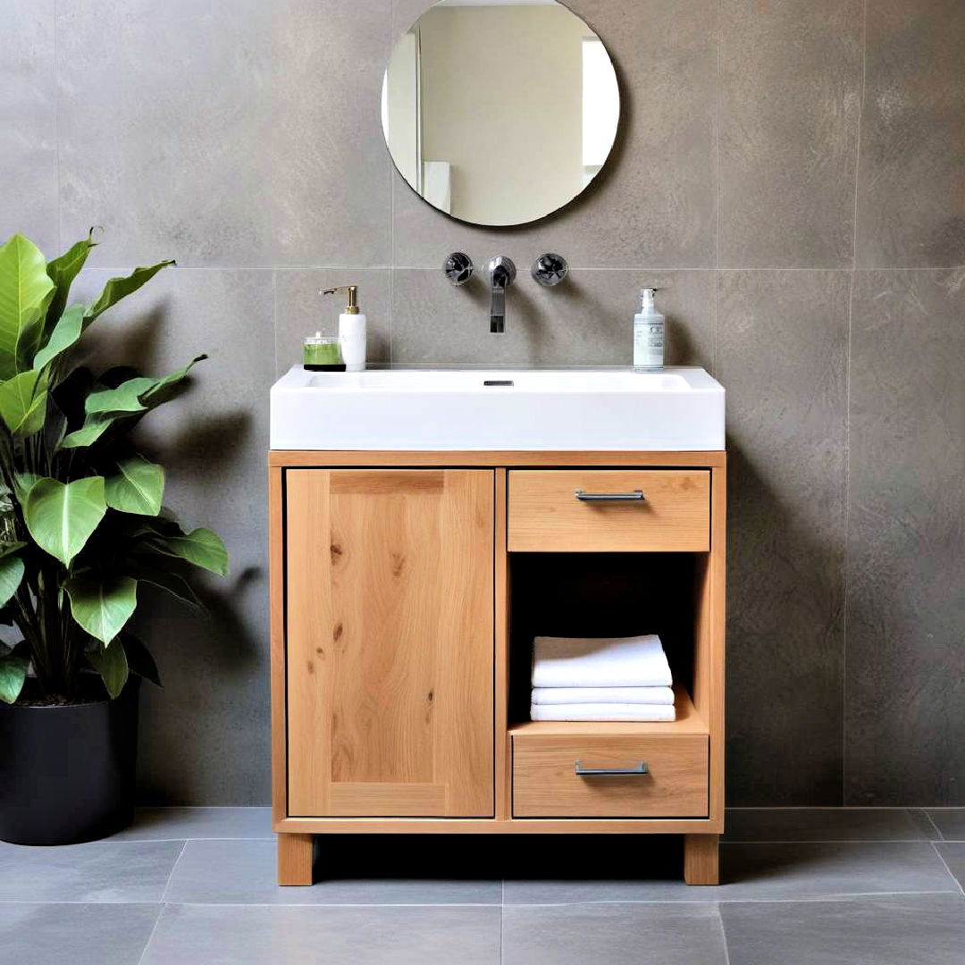 compact vanity unit for pool bathroom - 20 Pool Bathroom Ideas