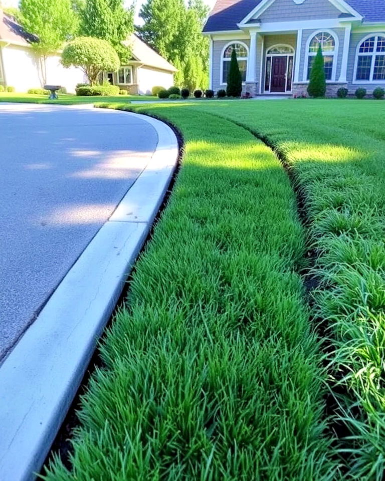 concrete curbing for driveway edging - 30 Driveway Edging Ideas