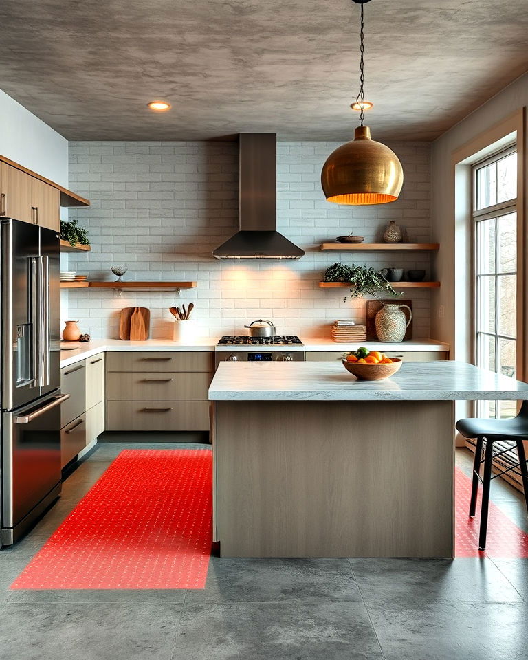 concrete floors with in floor heating for kitchen - 25 Concrete Floor Kitchen Ideas