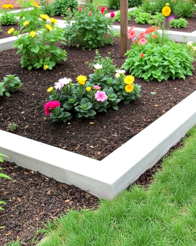 concrete garden border ideas - 25 Concrete Landscaping Ideas