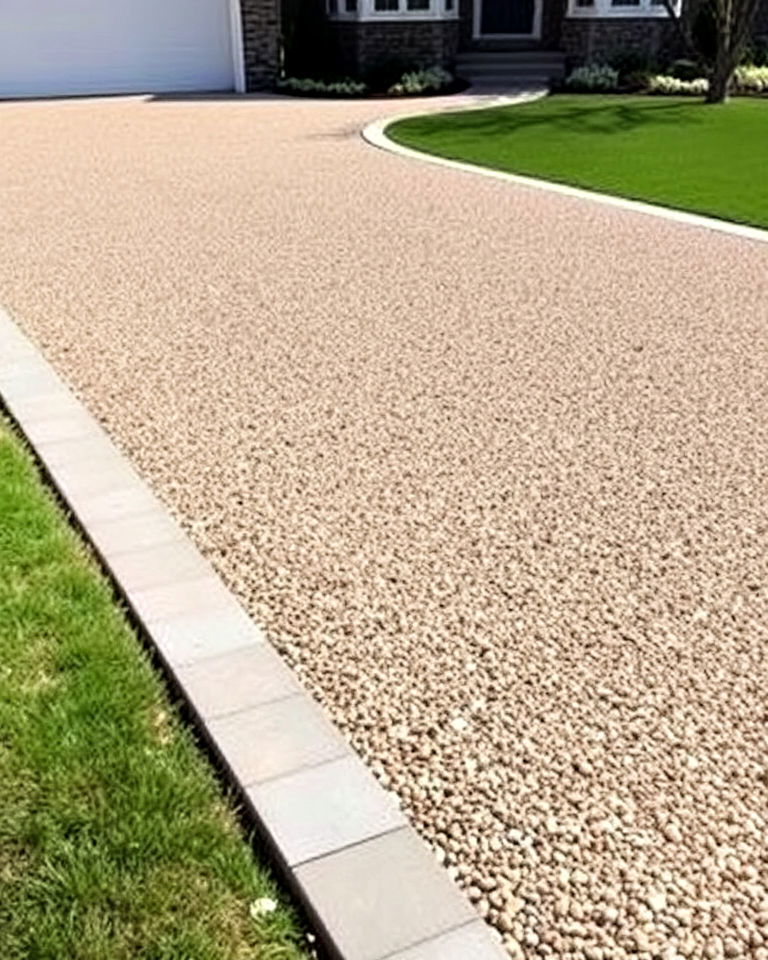 concrete pavers for gravel driveway - 25 Gravel Driveway Edging Ideas