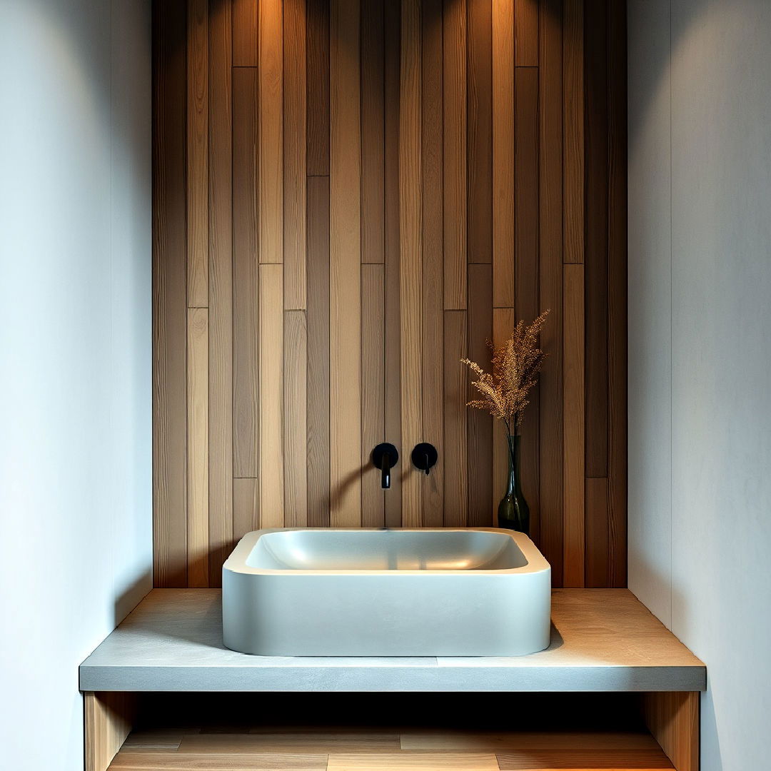 concrete sink for japandi bathroom - 40 Japandi Bathroom Ideas