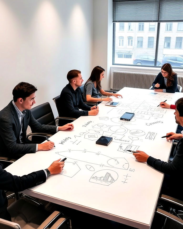 conference room with writable table surface - 25 Conference Room Design Ideas and Inspiration