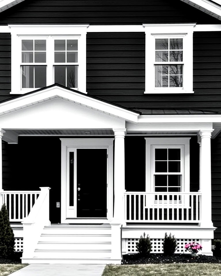 contemporary black and white siding - 20 Two-tone Siding Designs