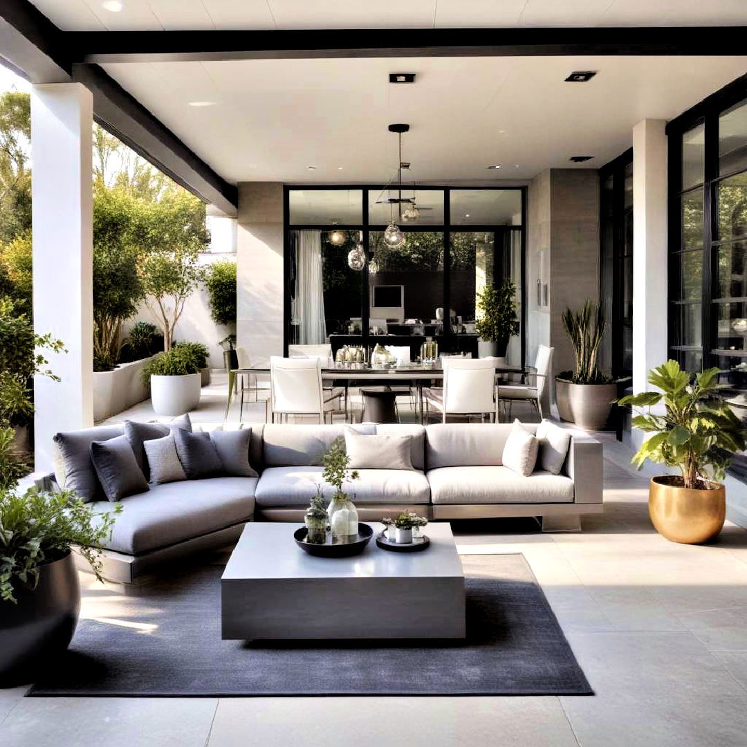 contemporary cool decor for sleek look - 25 Enclosed Patio Ideas