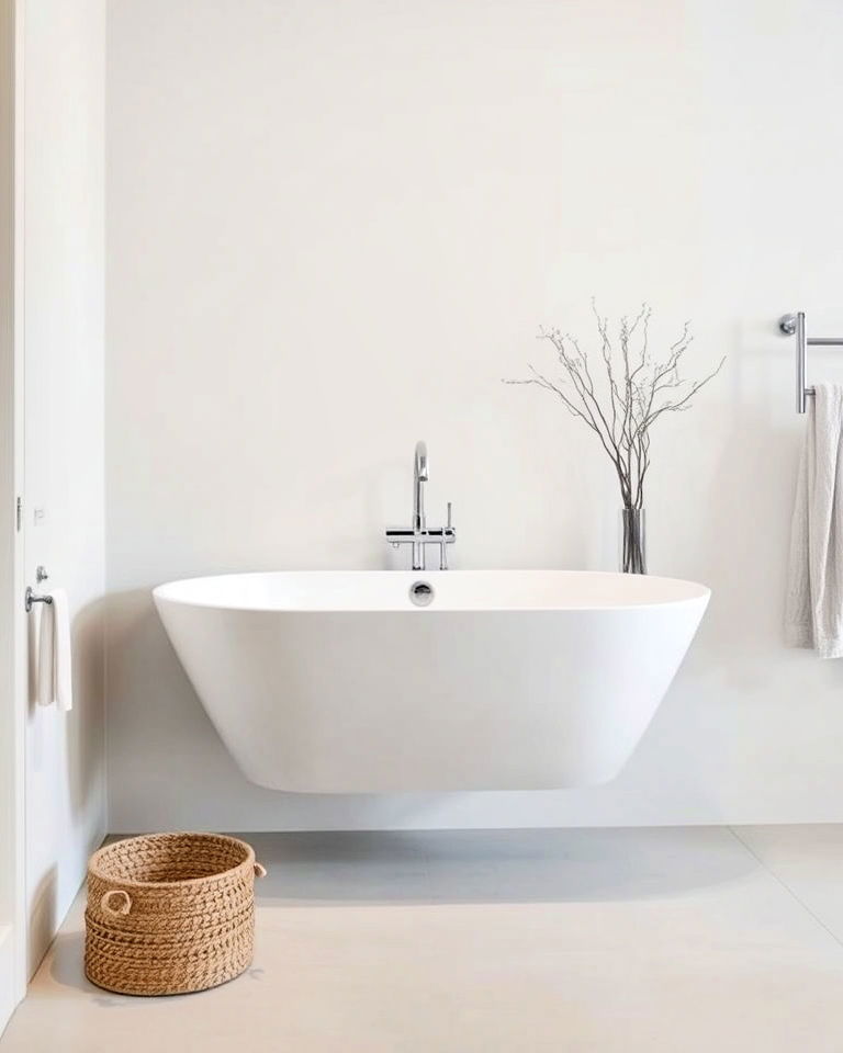 contemporary floating tub for primary bathroom - 40 Primary Bathroom Ideas