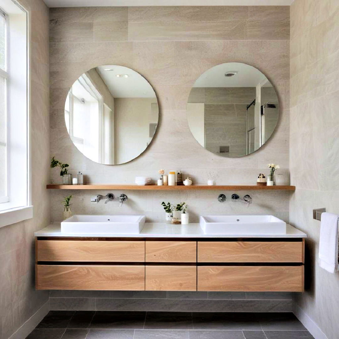 contemporary floating vanity - 40 Modern Bathroom Ideas