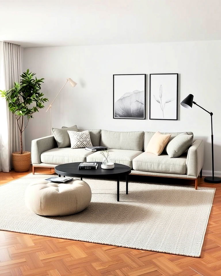 contemporary low lying sectional layout - 30 Small Living Room Sectional Layout Ideas