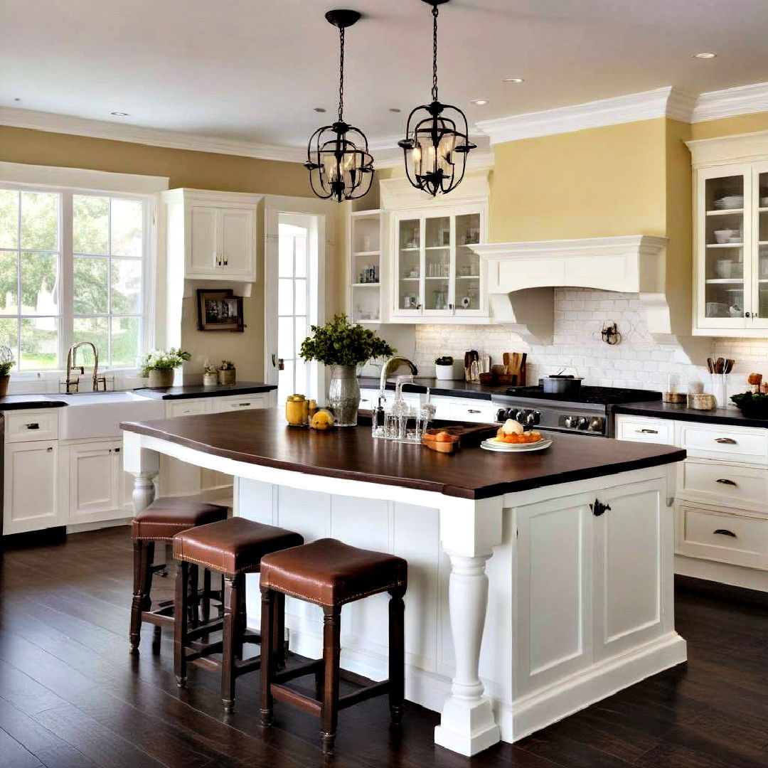 contrasting kitchen island for decor - 40 Kitchen Decor Ideas