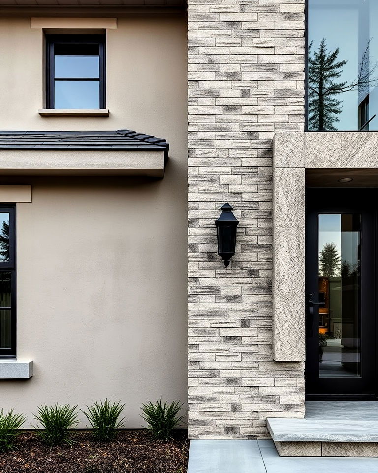 contrasting materials and textured surfaces - 15 Art Deco House Exterior Ideas