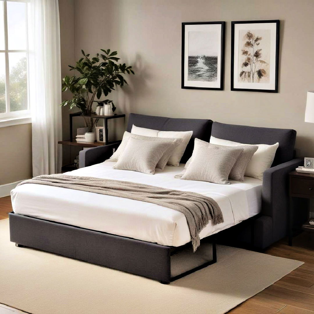 convertible sofa bed - 25 Small Guest Bedroom Ideas