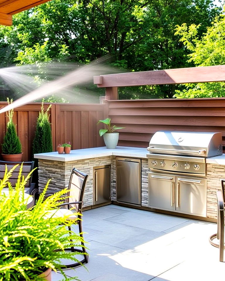 cooling mist system for summer kitchen - 20 Summer Kitchen Ideas