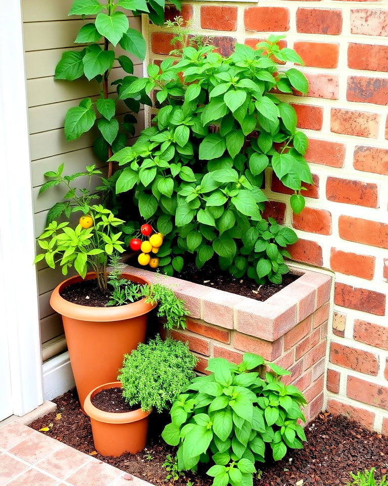 corner landscaping with edible garden spot - 30 Corner Landscaping Ideas