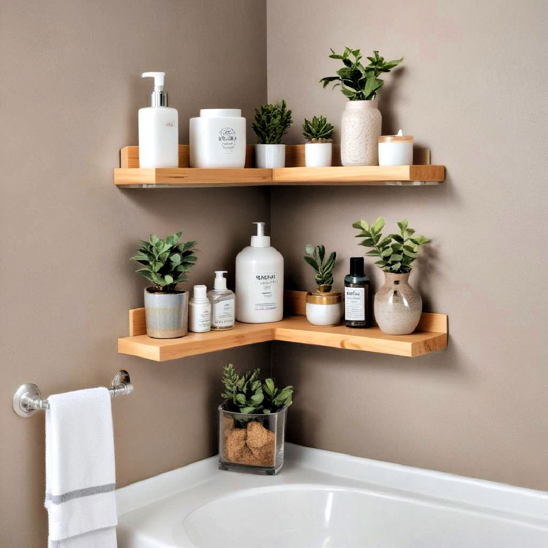 corner shelves for bathroom wall storage - 15 Bathroom Wall Storage Ideas
