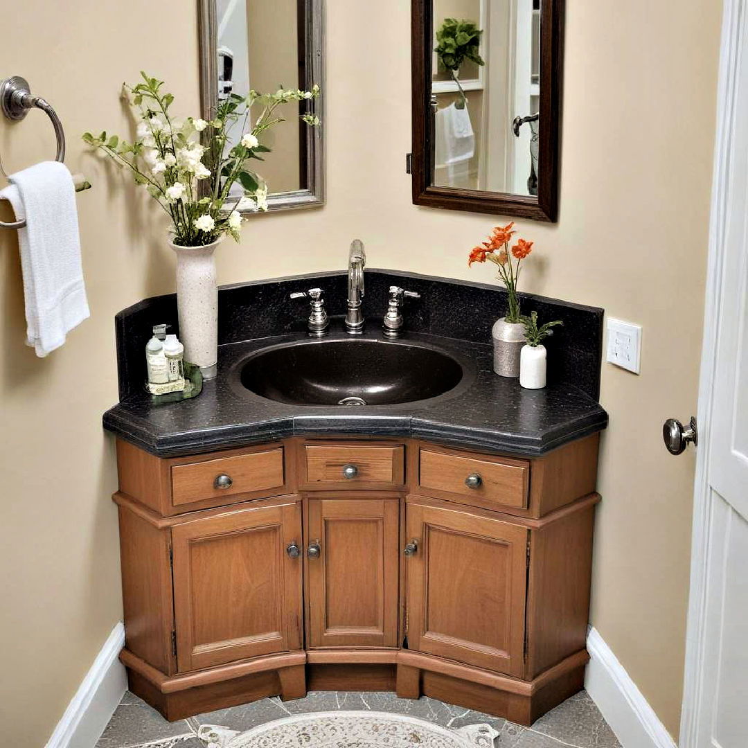 corner sink for small space - 40 Bathroom Design Ideas