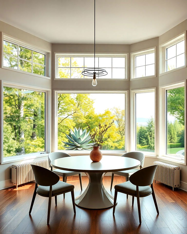 corner windows for dining room - 25 Dining Room Window Ideas
