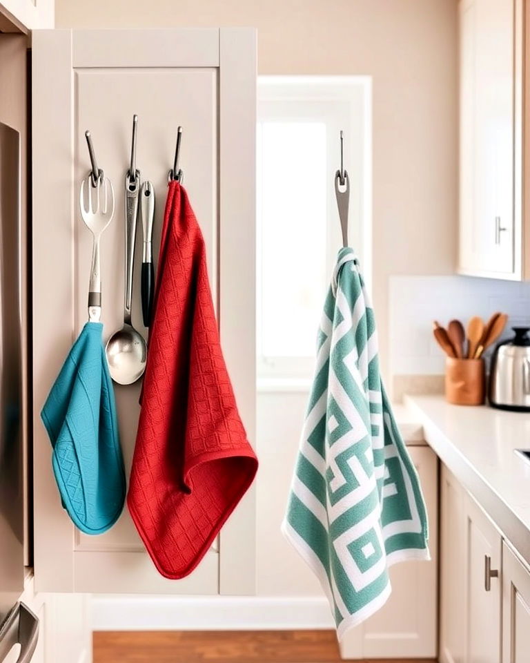 cost effective cabinet door hooks - 40 Small Kitchen Storage Ideas