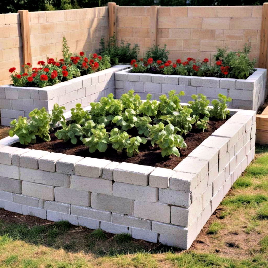 cost effective cinder block raised beds - 40 Raised Garden Bed Ideas