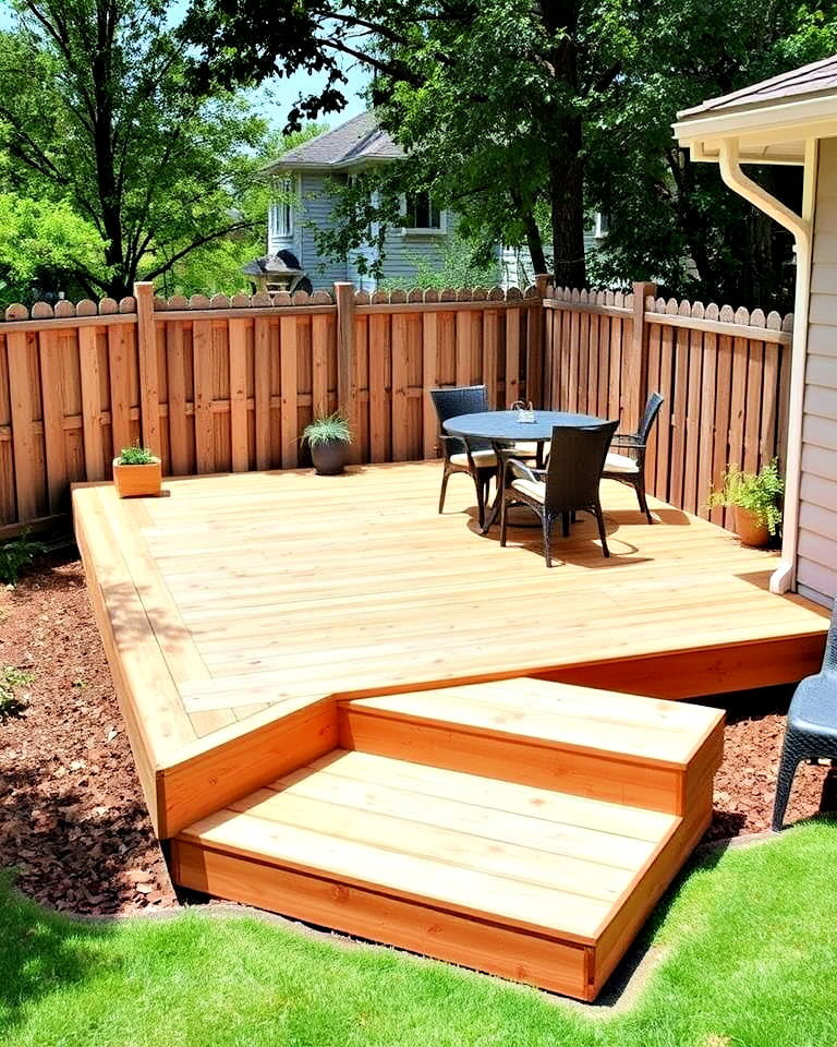 cost effective floating deck for back yard - 30 Backyard Deck Ideas on a Budget