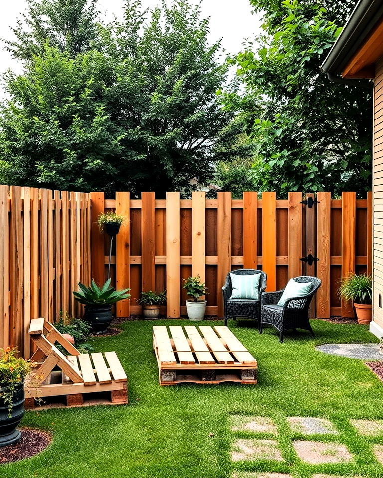 cost effective pallet fence - 40 Pallet Furniture Ideas