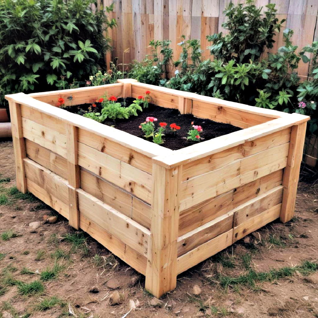 cost effective pallet wood raised garden bed - 40 Raised Garden Bed Ideas