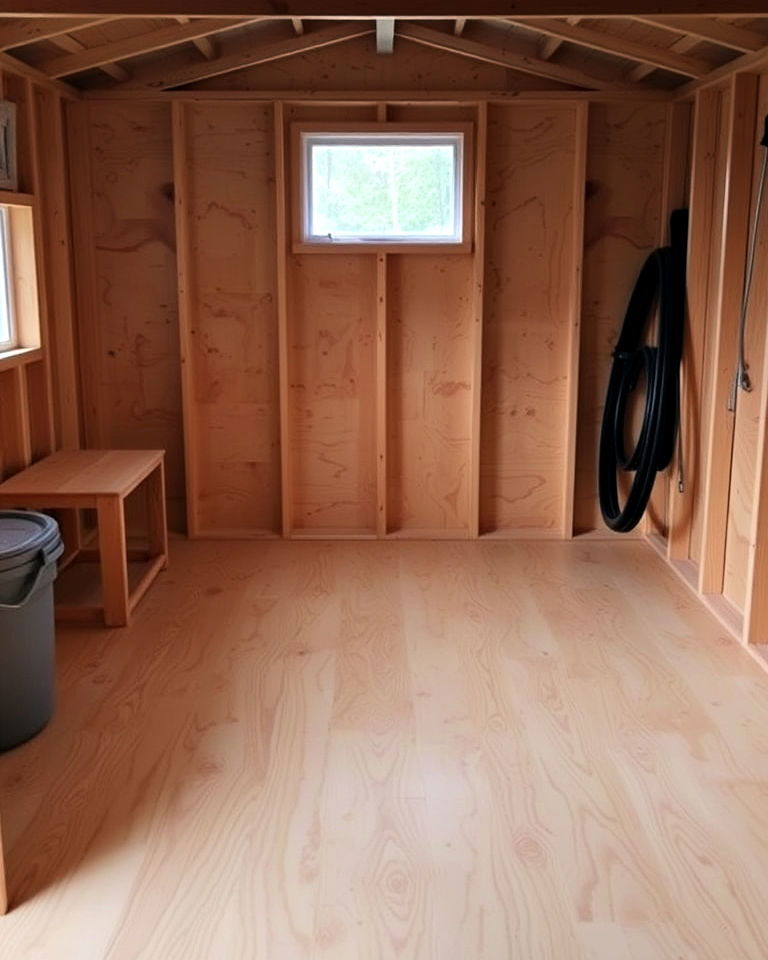 cost effective plywood flooring - 20 Shed Floor Ideas
