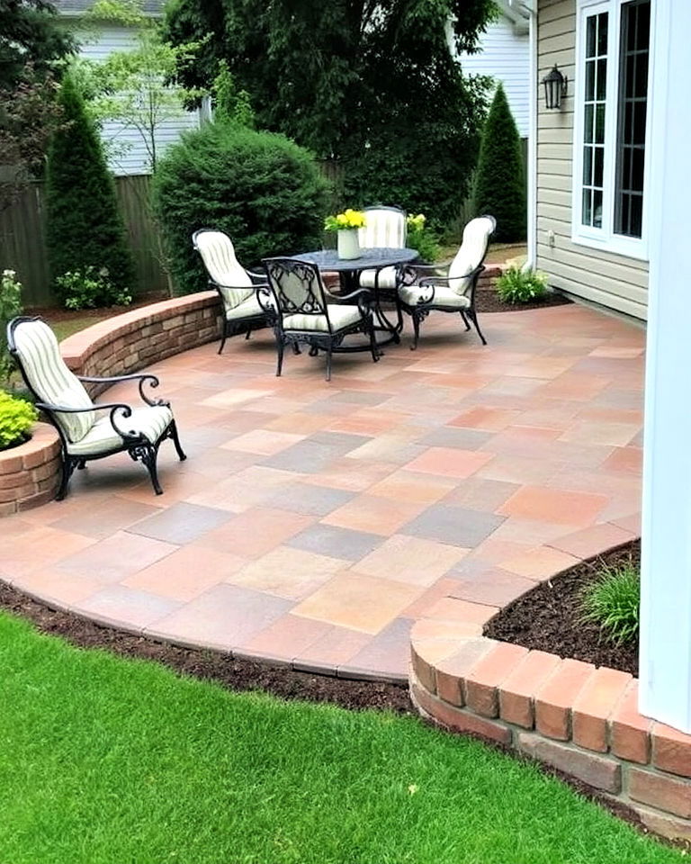 cost effective stamped concrete patio - 25 Concrete Garden Ideas
