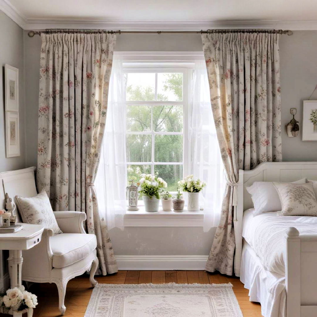 cottage like setup for bedroom - 40 Grey and White Bedroom Ideas