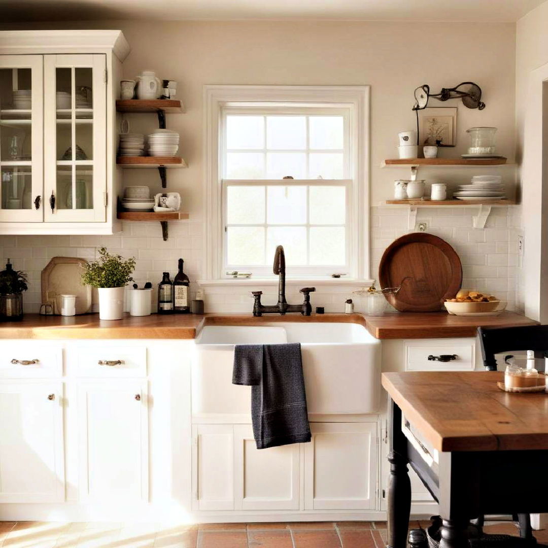 cottage style farmhouse sink - 30 Cottage Decorating Ideas