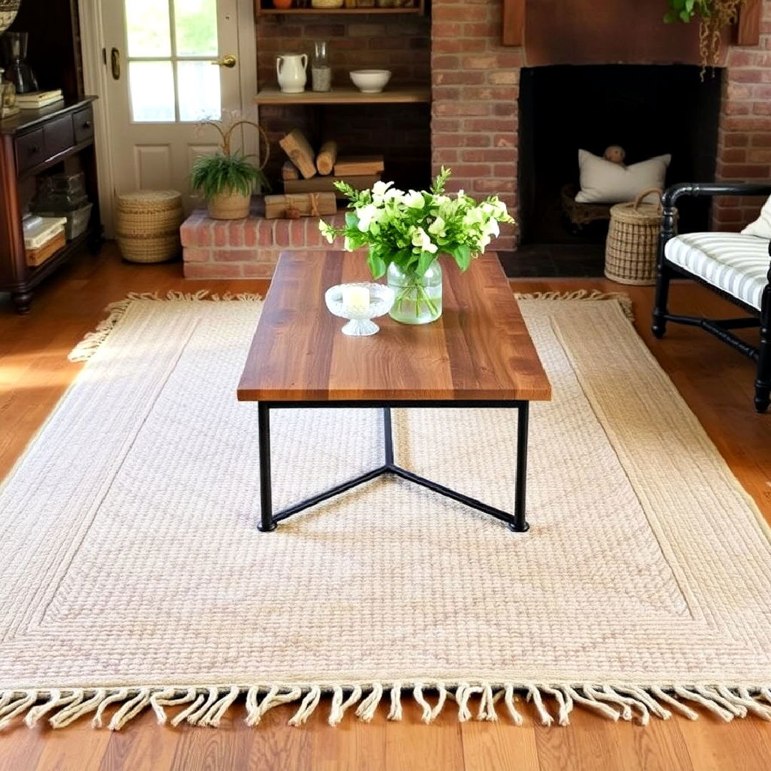 cottage style handwoven rug - 30 Cottage Decorating Ideas